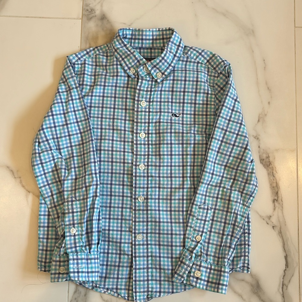 Vineyard Vines Boys Long Sleeve Button Down Size 5